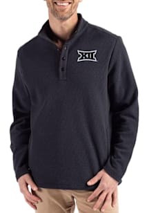 Cutter and Buck Big 12 Mens Black Hunts Point Long Sleeve Qtr Zip Pullover