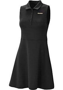 Columbia Colorado Buffaloes Womens Black Heat Seal Match Short Sleeve Dress
