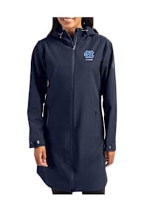 Cutter and Buck North Carolina Tar Heels Womens Navy Blue Alumni Camano Light Weight Jacket