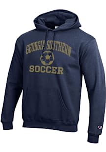 Champion Georgia Southern Eagles Mens Navy Blue Soccer Powerblend Long Sleeve Hoodie
