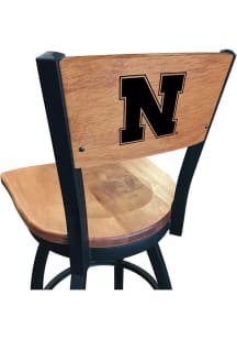 Brown Nebraska Cornhuskers Maple Seat Maple Back Swivel Pub Stool