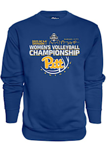 Blue 84 Pitt Panthers Mens Blue 2025 Women's Volleyball Championships Bound Long Sleeve Crew Sweat..