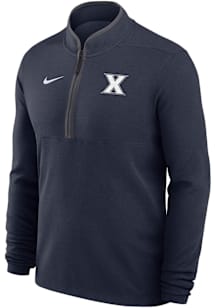 Nike Xavier Musketeers Mens Navy Blue Victory Long Sleeve Qtr Zip Pullover