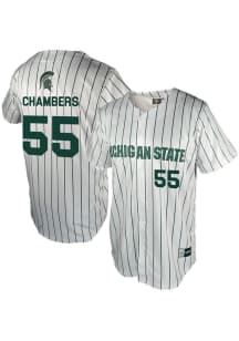Brady Chambers Genuine Collective Mens White Michigan State Spartans NIL Jersey