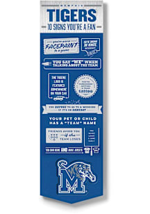 Memphis Tigers Wall Art Sign - Navy Blue