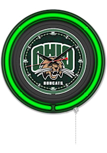 Ohio Bobcats Double Neon Wall Clock