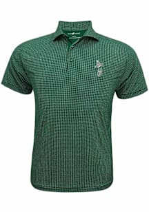 Mens Green Michigan State Spartans Swinging Golf Sparty Short Sleeve Fashion Polo