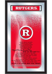 Rutgers Scarlet Knights Fight Song Hanging Back Bar Mirror