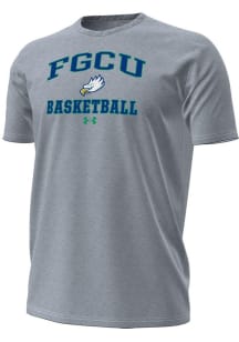 Under Armour Florida Gulf Coast Eagles Grey Basketball Performance Short Sleeve T Shirt