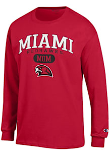 Champion Miami RedHawks Red Pill Box Mom Jersey Long Sleeve T Shirt
