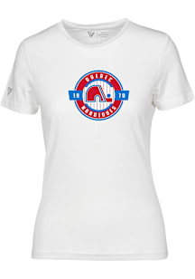 Levelwear Quebec Nordiques Womens White Maddox Grail Short Sleeve T-Shirt