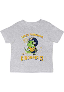 Vive La Fete West Virginia Mountaineers Infant Dino-Riffic Short Sleeve T-Shirt Grey