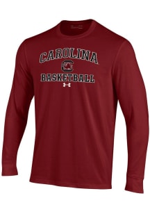 Under Armour South Carolina Gamecocks Red Basketball Performance Long Sleeve T Shirt