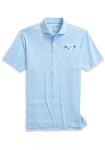 Johnnie O North Carolina Tar Heels Mens Light Blue Beau Short Sleeve Fashion Polo