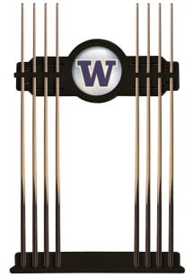 Black Washington Huskies Solid Wood Cue Rack Pool Cue