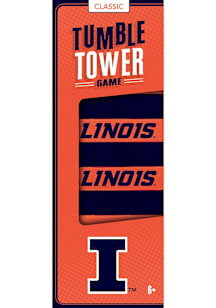 Orange Illinois Fighting Illini Tumble Tower Game