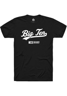 Big Ten Black Rally Script Short Sleeve T Shirt