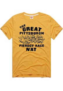 Homage Pittsburgh Pirates Gold Pierogy Race Short Sleeve Fashion T Shirt