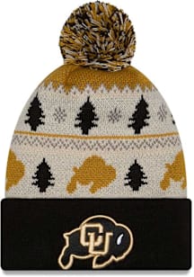 New Era Colorado Buffaloes Black DL McCalister Pom Cuff Mens Knit Hat
