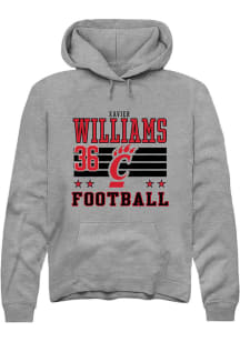 Xavier Williams Rally Mens Grey Cincinnati Bearcats NIL Striped Player Hood
