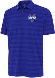 Antigua Florida Gators Mens Blue 2025 Mens Basketball National Champions Tunnel Short Sleeve Polo