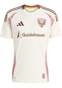 DC United Mens Adidas Replica Soccer 25-26 Away Jersey - White