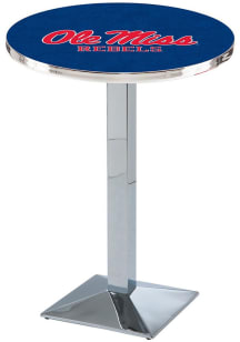Ole Miss Rebels Chrome Square Base Pub Table