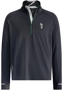 Zero Restriction Michigan State Spartans Mens Black Z425 Long Sleeve Qtr Zip Pullover