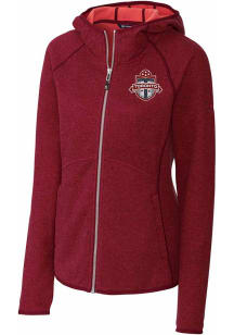 Cutter and Buck Toronto FC Womens Red Mainsail Long Sleeve Full Zip Jacket