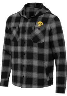 Mens Iowa Hawkeyes Black Antigua Arranged Light Weight Jacket
