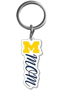 Michigan Wolverines Mom Acrylic Keychain - Navy Blue
