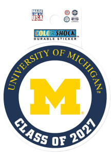 Navy Blue Michigan Wolverines Class of 2027 Durable Stickers
