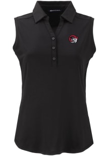 Cutter and Buck Winston-Salem State University Womens Black Forge Eco Polo Shirt