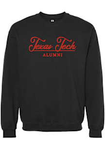 Summit Sportswear Texas Tech Red Raiders Womens Black Alumni Crew Sweatshirt