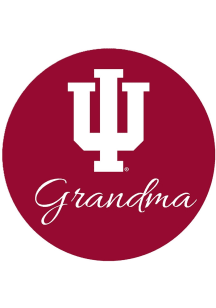 Red Indiana Hoosiers 3&quot; Grandma Button
