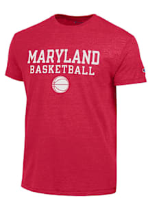 Champion Maryland Terrapins Red Mens Basketball Short Sleeve Fashion T Shirt