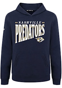 Levelwear Nashville Predators Youth Navy Blue Podium Jr Tally Long Sleeve Hoodie