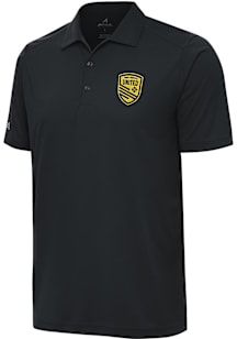 Antigua New Mexico United Mens Dark Grey Tribute Short Sleeve Polo