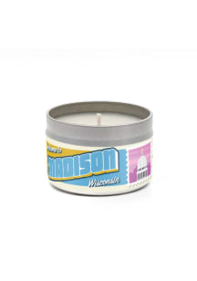 Wisconsin Small Tin White Candle