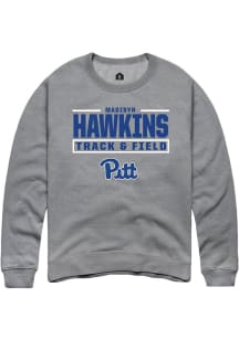 Madisyn Hawkins Rally Mens Graphite Pitt Panthers NIL Stacked Box Player Crew