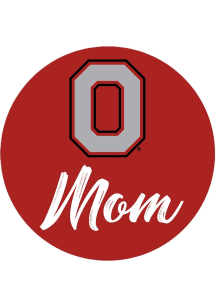 Red Ohio State Buckeyes 3&quot; Mom Button