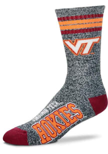 Virginia Tech Hokies Marbled 4 Stripe Deuce Mens Crew Socks