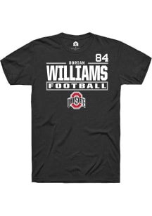 Dorian Williams Rally Mens Black Ohio State Buckeyes NIL Stacked Box Player T Shirt