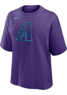 Nike Arizona Diamondbacks Womens Purple City Connect Short Sleeve T-Shirt