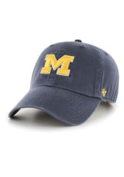 47 Michigan Wolverines Navy Blue Clean Up Youth Adjustable Hat
