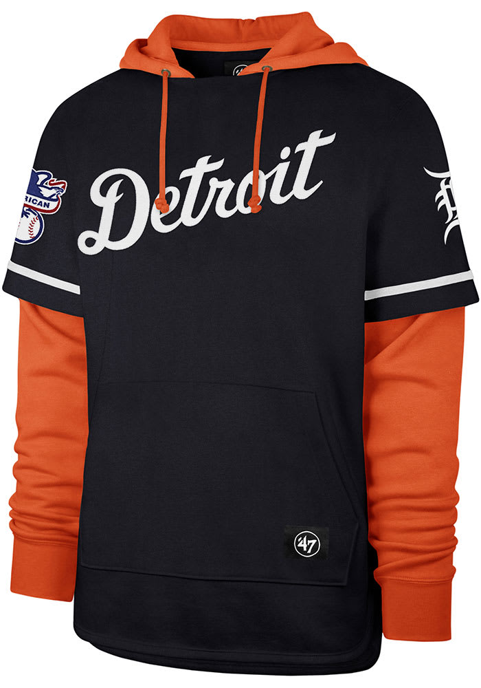 Detroit Tigers 47 Brand Cooperstown Trifecta Shortstop Pullover Hoodie - Cream Medium