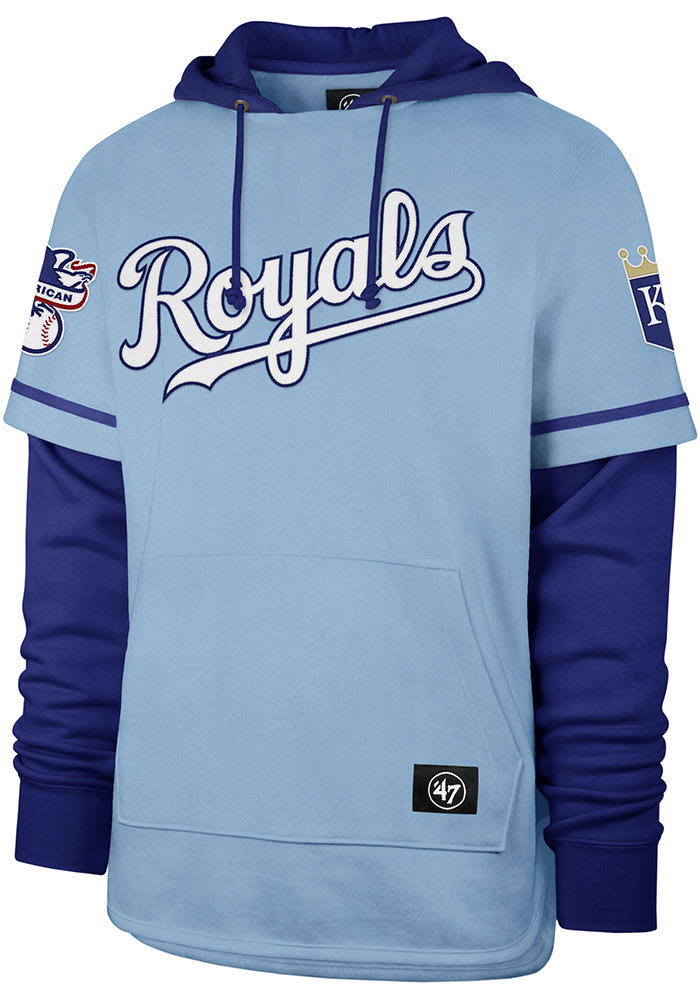 47 Kansas City Royals Mens Light Blue Trifecta Shortstop Fashion Hood