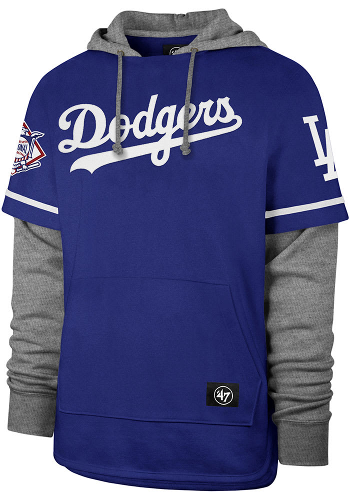 47 Los Angeles Dodgers Mens Blue Trifecta Shortstop Fashion Hood