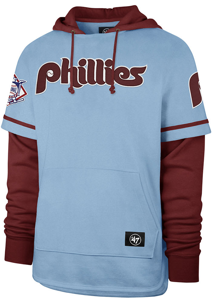 New MLB Philadelphia Phillies old time style mid weight cotton hoodie  men's XL