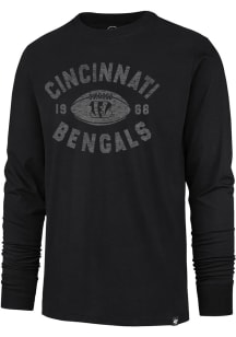 47 Cincinnati Bengals Black OVERCAST FRANKLIN Long Sleeve Fashion T Shirt